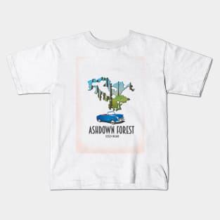 Ashdown forest Sussex map Kids T-Shirt